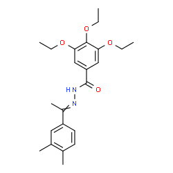 ChemSpider 2D Image | N'-[1-(3,4-Dimethylphenyl)ethylidene]-3,4,5-triethoxybenzohydrazide | C23H30N2O4