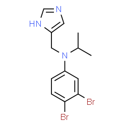 ChemSpider 2D Image | 3,4-Dibromo-N-(1H-imidazol-5-ylmethyl)-N-isopropylaniline | C13H15Br2N3
