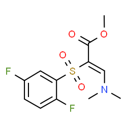 ChemSpider 2D Image | Methyl (2Z)-2-[(2,5-difluorophenyl)sulfonyl]-3-(dimethylamino)acrylate | C12H13F2NO4S