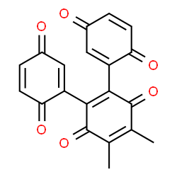 ChemSpider 2D Image | 4',5'-Dimethyl-1,1':2',1''-ter(cyclohexane)-1',3,3'',4',6,6''-hexaene-2,2'',3',5,5'',6'-hexone | C20H12O6
