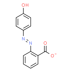 ChemSpider 2D Image | 2-[(E)-(4-Hydroxyphenyl)diazenyl]benzoate | C13H9N2O3