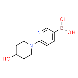 ChemSpider 2D Image | (6-(4-hydroxypiperidin-1-yl)pyridin-3-yl)boronic acid | C10H15BN2O3