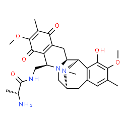 ChemSpider 2D Image | N-{[(1R,2S,10R,13S)-19-Hydroxy-7,18-dimethoxy-6,17,21-trimethyl-5,8-dioxo-11,21-diazapentacyclo[11.7.1.0~2,11~.0~4,9~.0~15,20~]henicosa-4(9),6,15,17,19-pentaen-10-yl]methyl}-D-alaninamide | C28H36N4O6