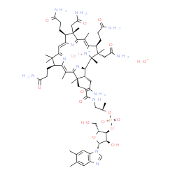ChemSpider 2D Image | cobaltic;[(2R,3S,4R,5R)-5-(5,6-dimethylbenzimidazol-1-yl)-4-hydroxy-2-(hydroxymethyl)tetrahydrofuran-3-yl] [(1R)-1-methyl-2-[3-[(1R,2R,3R,5Z,7S,10Z,12S,13S,15Z,17S,18S,19R)-2,13,18-tris(2-amino-2-oxo-ethyl)-7,12,17-tris(3-amino-3-oxo-propyl)-3,5,8,8,13,15,18,19-octamethyl-2,7,12,17-tetrahydro-1H-corrin-24-id-3-yl]propanoylamino]ethyl] phosphate;hydroxide | C62H89CoN13O15P