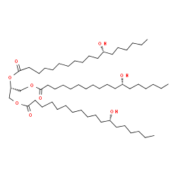 ChemSpider 2D Image | 1,2,3-Propanetriyl (12R,12'R,12''R)tris(12-hydroxyoctadecanoate) | C57H110O9