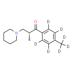 ChemSpider 2D Image | (2R)-2-Methyl-1-[4-(~2~H_3_)methyl(~2~H_4_)phenyl]-3-(1-piperidinyl)-1-propanone | C16H16D7NO