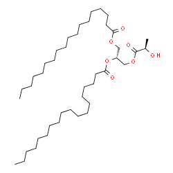 ChemSpider 2D Image | (2R)-3-{[(2S)-2-Hydroxypropanoyl]oxy}-1,2-propanediyl dioctadecanoate | C42H80O7