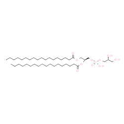 ChemSpider 2D Image | (2S)-3-({[(2R)-2,3-Dihydroxypropoxy](hydroxy)phosphoryl}oxy)-2-(stearoyloxy)propyl stearate | C42H83O10P