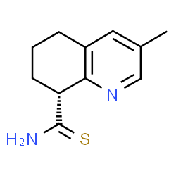 ChemSpider 2D Image | (8R)-3-Methyl-5,6,7,8-tetrahydro-8-quinolinecarbothioamide | C11H14N2S
