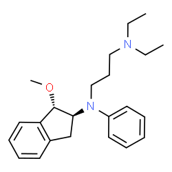 ChemSpider 2D Image | N,N-Diethyl-N'-[(1S,2S)-1-methoxy-2,3-dihydro-1H-inden-2-yl]-N'-phenyl-1,3-propanediamine | C23H32N2O