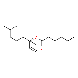 ChemSpider 2D Image | (3S)-3,7-Dimethyl-1,6-octadien-3-yl hexanoate | C16H28O2