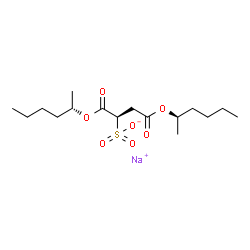 ChemSpider 2D Image | Sodium (2R)-4-[(2R)-2-hexanyloxy]-1-[(2S)-2-hexanyloxy]-1,4-dioxo-2-butanesulfonate | C16H29NaO7S