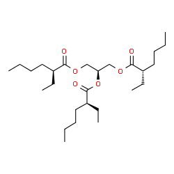 ChemSpider 2D Image | 1,2,3-Propanetriyl (2S,2'S,2''S)tris(2-ethylhexanoate) | C27H50O6