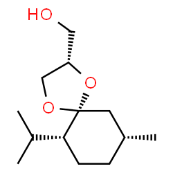 ChemSpider 2D Image | [(2S,5R,6R,9R)-6-Isopropyl-9-methyl-1,4-dioxaspiro[4.5]dec-2-yl]methanol | C13H24O3