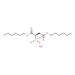 ChemSpider 2D Image | Sodium (2R)-1,4-bis(hexyloxy)-1,4-dioxo-2-butanesulfonate | C16H29NaO7S