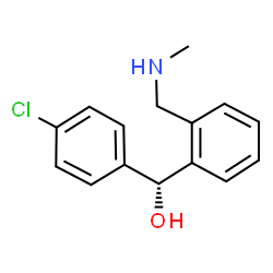 ChemSpider 2D Image | (R)-(4-Chlorophenyl){2-[(methylamino)methyl]phenyl}methanol | C15H16ClNO