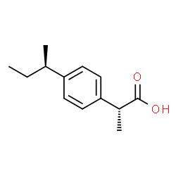 ChemSpider 2D Image | (2R)-2-{4-[(2R)-2-Butanyl]phenyl}propanoic acid | C13H18O2