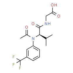 ChemSpider 2D Image | N-Acetyl-N-[3-(trifluoromethyl)phenyl]-D-valylglycine | C16H19F3N2O4
