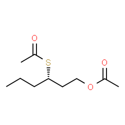 ChemSpider 2D Image | (3S)-3-(Acetylsulfanyl)hexyl acetate | C10H18O3S