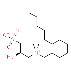 ChemSpider 2D Image | (2R)-3-[Dodecyl(dimethyl)ammonio]-2-hydroxy-1-propanesulfonate | C17H37NO4S