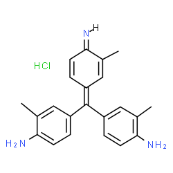 ChemSpider 2D Image | 4,4'-{[(4Z)-4-Imino-3-methyl-2,5-cyclohexadien-1-ylidene]methylene}bis(2-methylaniline) hydrochloride (1:1) | C22H24ClN3