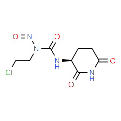 ChemSpider 2D Image | 1-(2-Chloroethyl)-3-[(3S)-2,6-dioxo-3-piperidinyl]-1-nitrosourea | C8H11ClN4O4