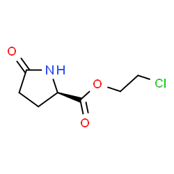 ChemSpider 2D Image | 2-Chloroethyl 5-oxo-D-prolinate | C7H10ClNO3