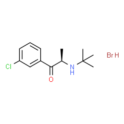 ChemSpider 2D Image | (2R)-1-(3-Chlorophenyl)-2-[(2-methyl-2-propanyl)amino]-1-propanone hydrobromide (1:1) | C13H19BrClNO