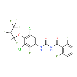 ChemSpider 2D Image | N-({3,5-Dichloro-2-fluoro-4-[(2S)-1,1,2,3,3,3-hexafluoropropoxy]phenyl}carbamoyl)-2,6-difluorobenzamide | C17H7Cl2F9N2O3