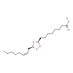 ChemSpider 2D Image | Methyl 8-{(3R,5S)-5-[(2Z)-2-octen-1-yl]-1,2,4-trioxolan-3-yl}octanoate | C19H34O5