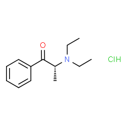 ChemSpider 2D Image | (2R)-2-(Diethylamino)-1-phenyl-1-propanone hydrochloride (1:1) | C13H20ClNO