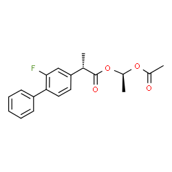ChemSpider 2D Image | (1S)-1-Acetoxyethyl (2S)-2-(2-fluoro-4-biphenylyl)propanoate | C19H19FO4