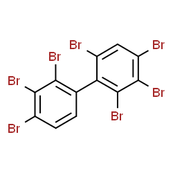 ChemSpider 2D Image | 2,2',3,3',4,4',6-Heptabromobiphenyl | C12H3Br7