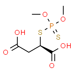 ChemSpider 2D Image | (2R)-2-[(Dimethoxyphosphorothioyl)sulfanyl]succinic acid | C6H11O6PS2