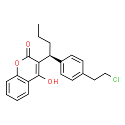 ChemSpider 2D Image | 3-{(1S)-1-[4-(2-Chloroethyl)phenyl]butyl}-4-hydroxy-2H-chromen-2-one | C21H21ClO3