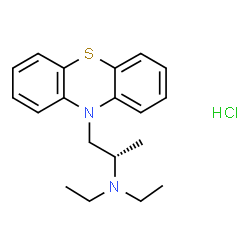 ChemSpider 2D Image | (2S)-N,N-Diethyl-1-(10H-phenothiazin-10-yl)-2-propanamine hydrochloride (1:1) | C19H25ClN2S