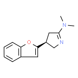 ChemSpider 2D Image | (3S)-3-(1-Benzofuran-2-yl)-N,N-dimethyl-3,4-dihydro-2H-pyrrol-5-amine | C14H16N2O