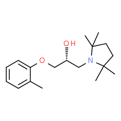 ChemSpider 2D Image | (2R)-1-(2-Methylphenoxy)-3-(2,2,5,5-tetramethyl-1-pyrrolidinyl)-2-propanol | C18H29NO2