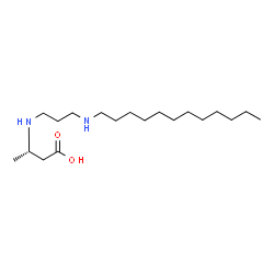 ChemSpider 2D Image | (3S)-3-{[3-(Dodecylamino)propyl]amino}butanoic acid | C19H40N2O2