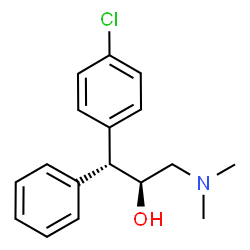 ChemSpider 2D Image | (1R,2S)-1-(4-Chlorophenyl)-3-(dimethylamino)-1-phenyl-2-propanol | C17H20ClNO