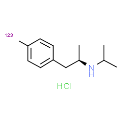 ChemSpider 2D Image | (2R)-1-[4-(~123~I)Iodophenyl]-N-isopropyl-2-propanamine hydrochloride (1:1) | C12H19Cl123IN