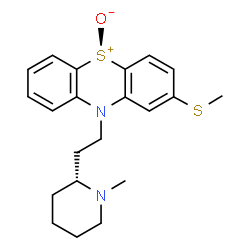 ChemSpider 2D Image | 10-{2-[(2R)-1-Methyl-2-piperidinyl]ethyl}-2-(methylsulfanyl)-10H-phenothiazin-5-ium-5-olate | C21H26N2OS2