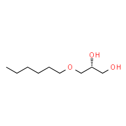 ChemSpider 2D Image | (2R)-3-(Hexyloxy)-1,2-propanediol | C9H20O3