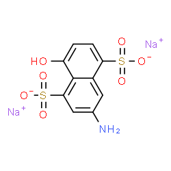 ChemSpider 2D Image | Disodium 3-amino-8-hydroxy-1,5-naphthalenedisulfonate | C10H7NNa2O7S2