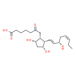 ChemSpider 2D Image | (9alpha,11alpha,12alpha,13E,15S,17Z)-9,11,15-Trihydroxy-6-oxoprosta-13,17-dien-1-oic acid | C20H32O6