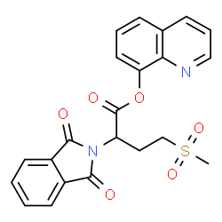 ChemSpider 2D Image | 8-Quinolinyl 2-(1,3-dioxo-1,3-dihydro-2H-isoindol-2-yl)-4-(methylsulfonyl)butanoate | C22H18N2O6S