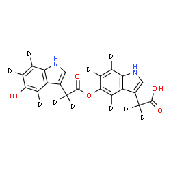 ChemSpider 2D Image | 5-Hydroxyindole-3-acetic Acid (D5) | C20H6D10N2O5