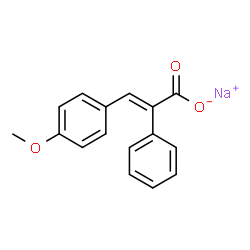 ChemSpider 2D Image | Sodium (2E)-3-(4-methoxyphenyl)-2-phenylacrylate | C16H13NaO3