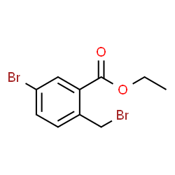 ChemSpider 2D Image | Ethyl 5-bromo-2-(bromomethyl)benzoate | C10H10Br2O2