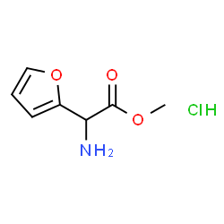 ChemSpider 2D Image | Methyl amino(2-furyl)acetate hydrochloride (1:1) | C7H10ClNO3